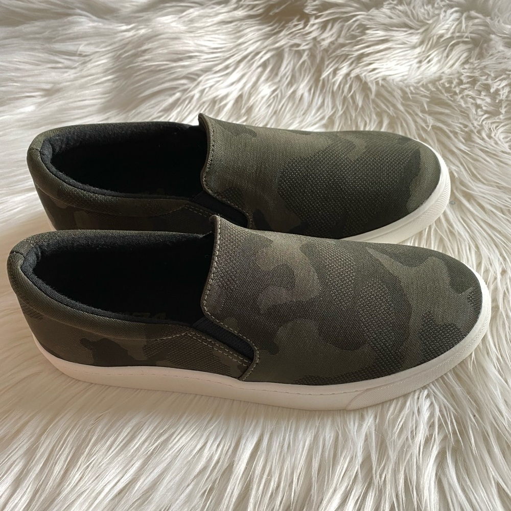 Camo slip on sneakers